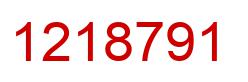 Number 1218791 red image