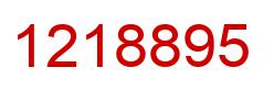 Number 1218895 red image