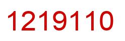 Number 1219110 red image