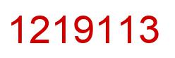 Number 1219113 red image