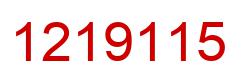Number 1219115 red image