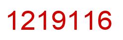 Number 1219116 red image