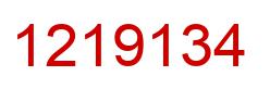 Number 1219134 red image
