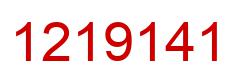 Number 1219141 red image