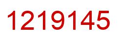 Number 1219145 red image