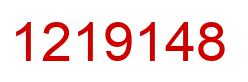 Number 1219148 red image