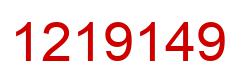 Number 1219149 red image