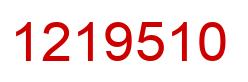 Number 1219510 red image