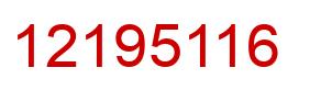 Number 12195116 red image