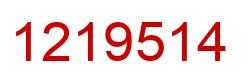 Number 1219514 red image