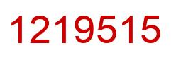 Number 1219515 red image