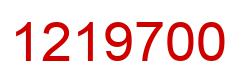 Number 1219700 red image