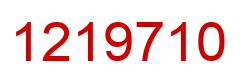 Number 1219710 red image