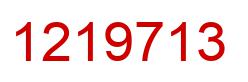 Number 1219713 red image
