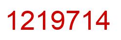 Number 1219714 red image