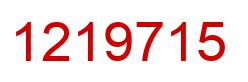Number 1219715 red image