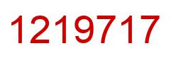 Number 1219717 red image