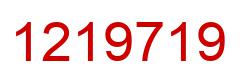 Number 1219719 red image