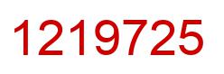 Number 1219725 red image