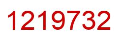 Number 1219732 red image