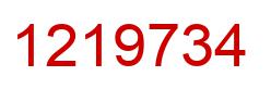 Number 1219734 red image