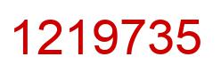 Number 1219735 red image