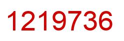 Number 1219736 red image