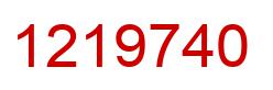 Number 1219740 red image