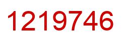 Number 1219746 red image
