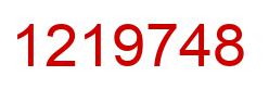 Number 1219748 red image