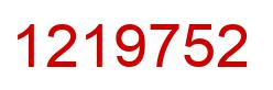 Number 1219752 red image