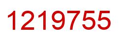 Number 1219755 red image