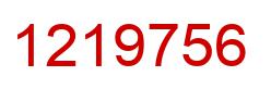 Number 1219756 red image