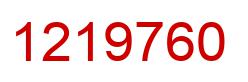 Number 1219760 red image