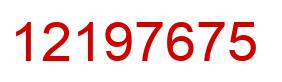 Number 12197675 red image