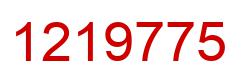 Number 1219775 red image