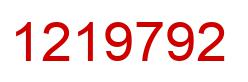 Number 1219792 red image