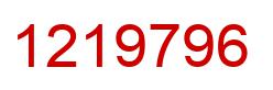 Number 1219796 red image