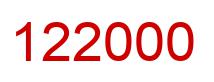 Number 122000 red image