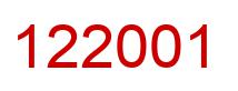 Number 122001 red image