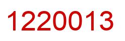 Number 1220013 red image