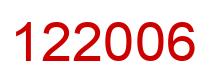Number 122006 red image