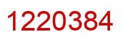 Number 1220384 red image