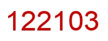 Number 122103 red image