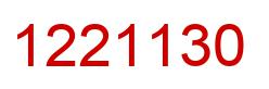 Number 1221130 red image