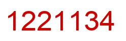 Number 1221134 red image