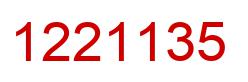 Number 1221135 red image
