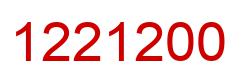 Number 1221200 red image