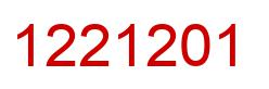 Number 1221201 red image