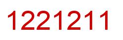 Number 1221211 red image